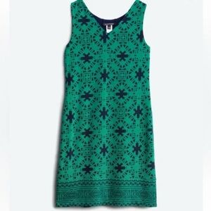 Magnolia Grace Perissa Reversible Knit Green / Navy Dress Sleeveless V Neck